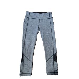 lululemon Pace Rival Crop *22" Size 6 in Black & Heathered Black Style W6ACIS